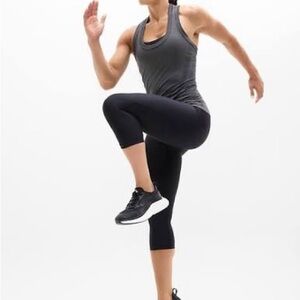 Athleta Momentum Seamless Tank in Mini Stripe, Black and White